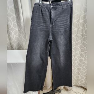 OAT New York Black High Waist, Wide-Leg Jeans